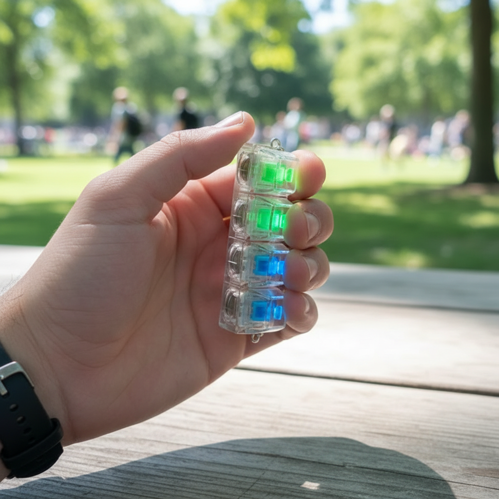 New Stress Anxiety Relief Keyboard Keychain Four Finger Button for Office Home Adults Kid Decompression Clicker Hot Gadget Gifts